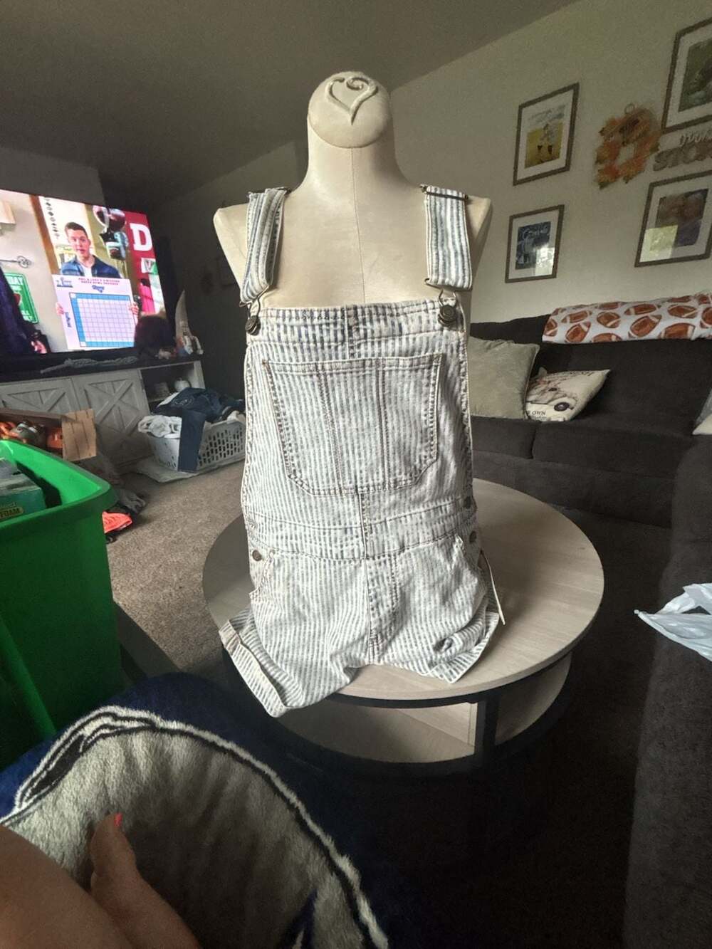 NWT No Boundaries Denim Shortalls, 3" Inseam,